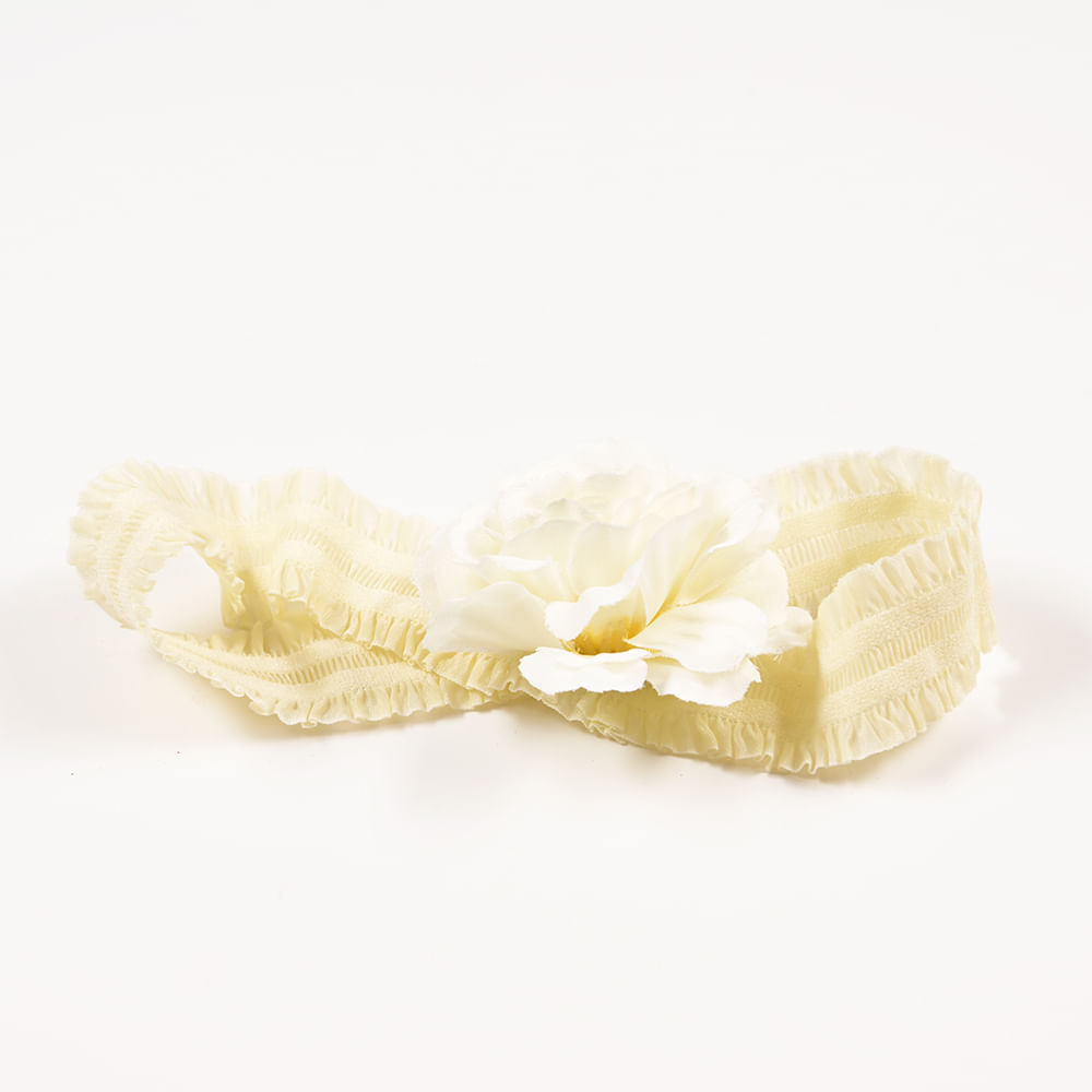 Bentita elastica cu floare alba - Imagine 2