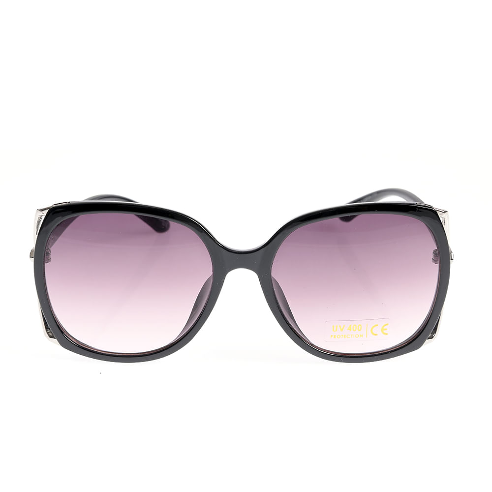 Ochelari de soare negri eleganti cu lentile mov degrade