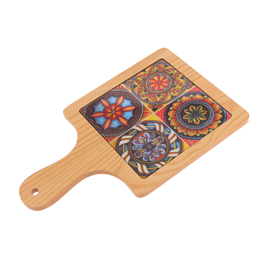 Suport pentru vase fierbinti cu decor multicolor