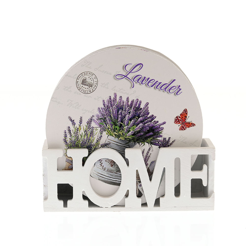 Set 4 suporturi pentru pahare cu lavanda