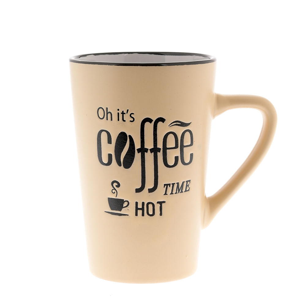 Cana crem cu mesaj coffee time