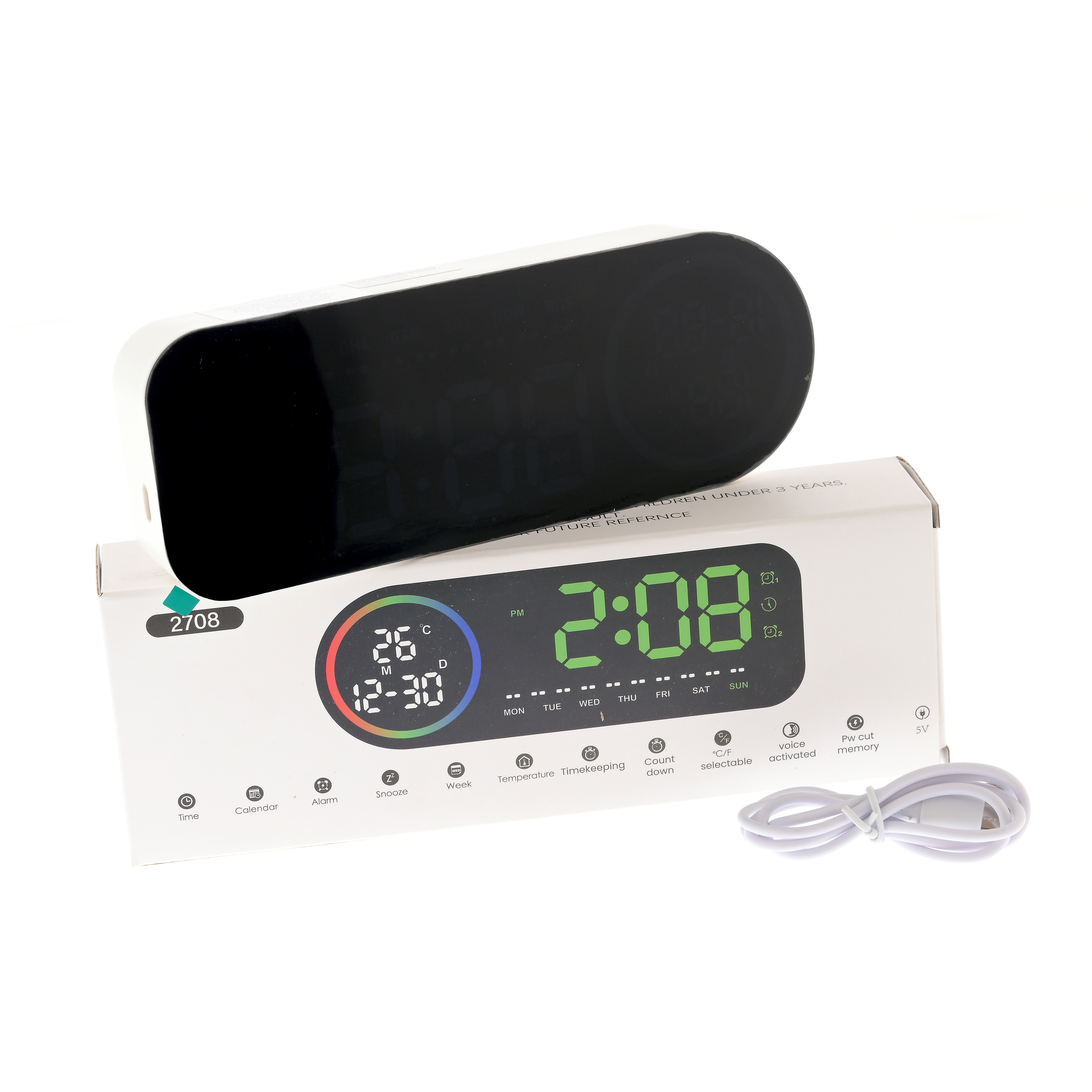 Ceas digital multifunctional cu afisaj led