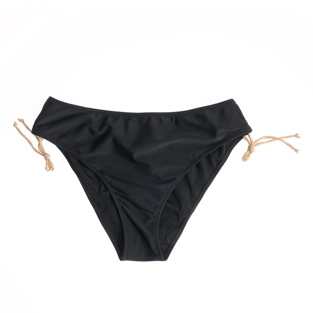 melimeloparis.ro Slip de baie negru cu snururi aurii laterale