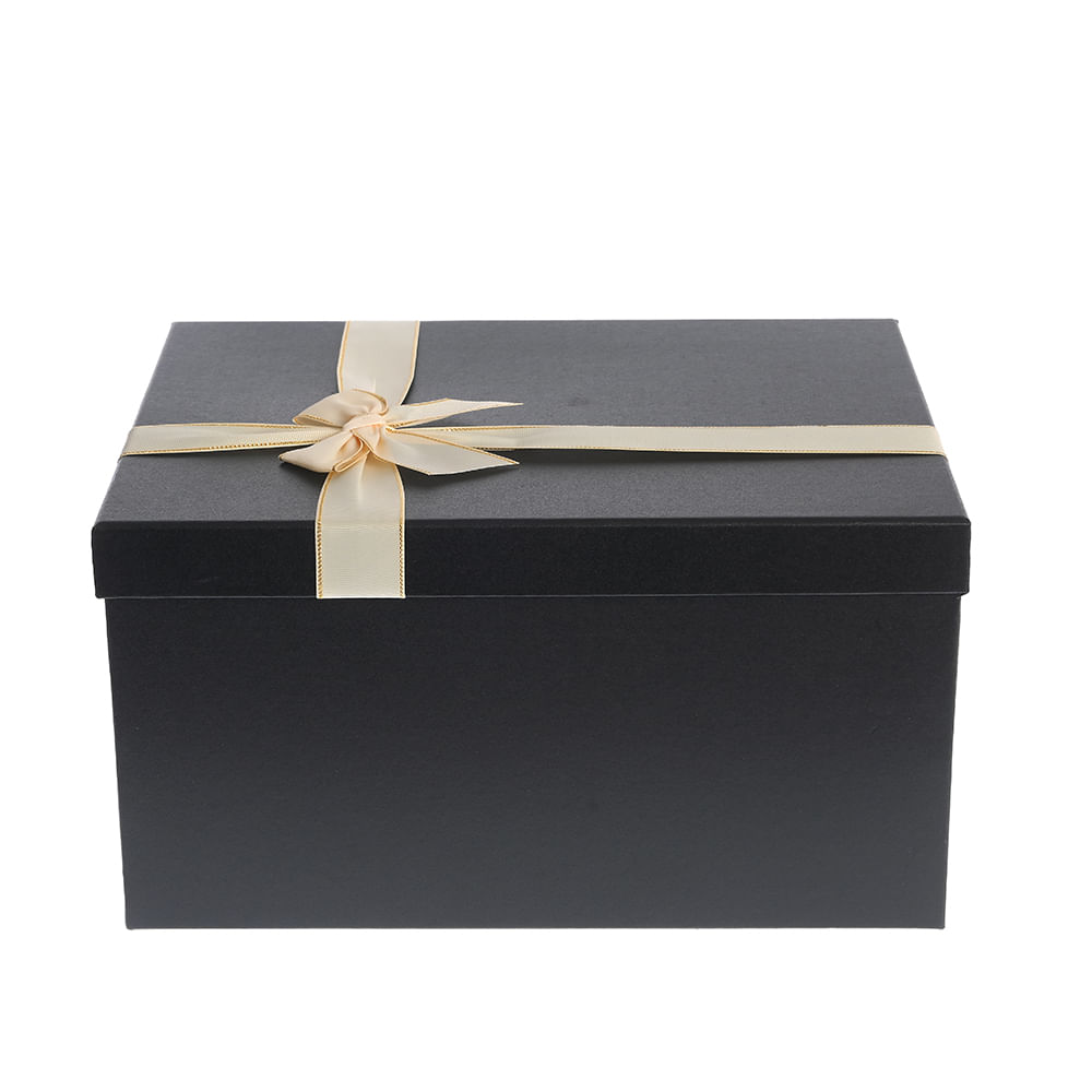 Cutie de cadou eleganta cu funda crem 37 cm
