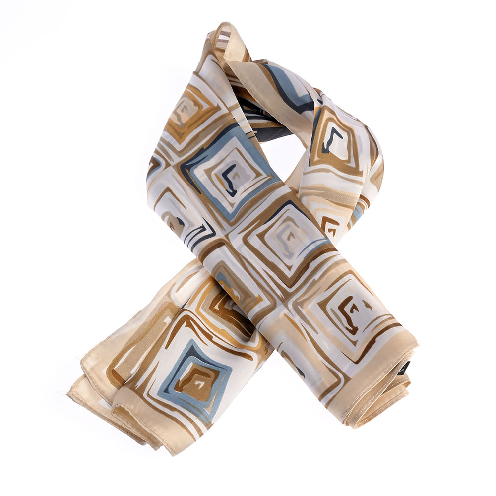 Esarfa eleganta cu model geometric modern