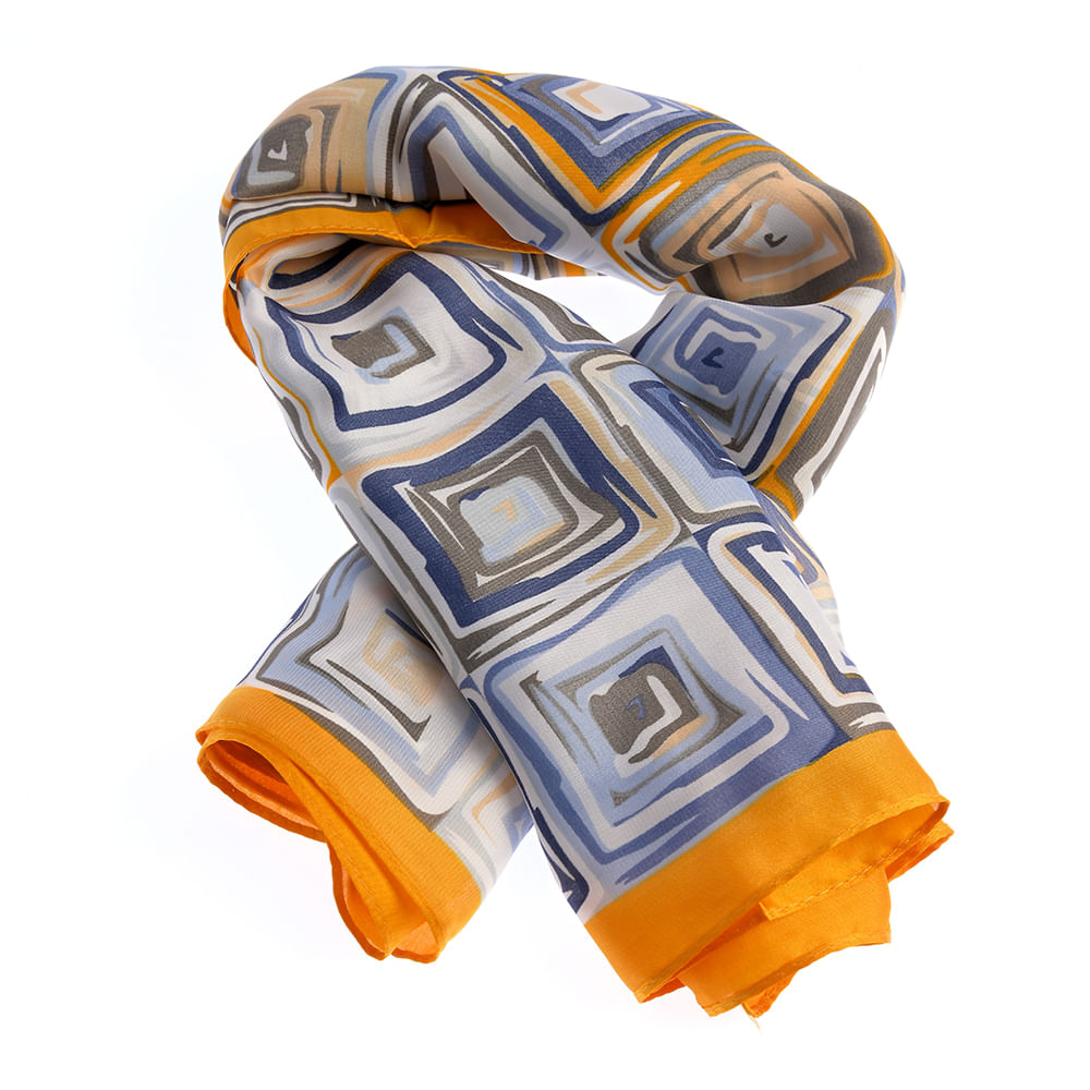 Esarfa multicolora cu design geometric modern