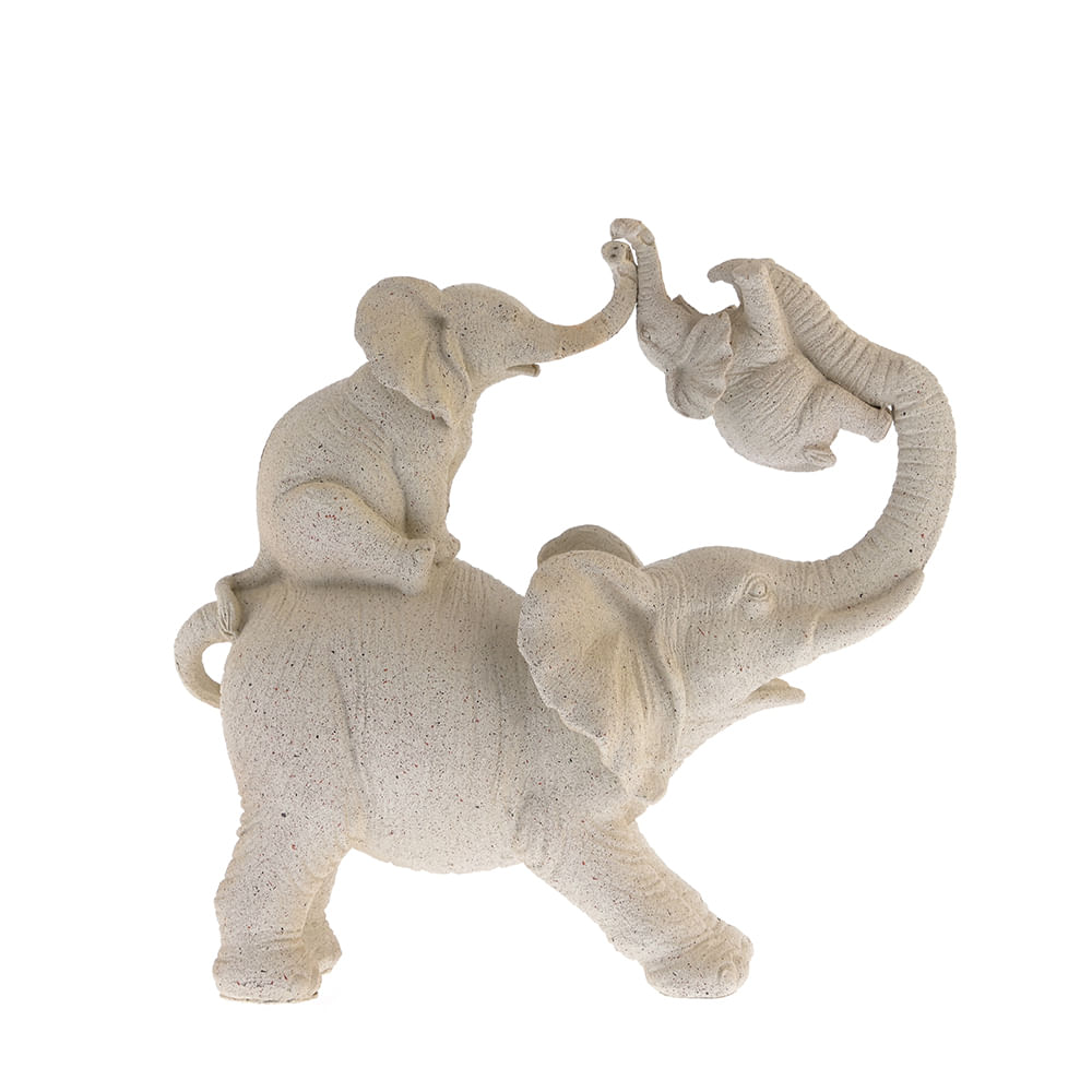 Statueta elefant cu doi pui