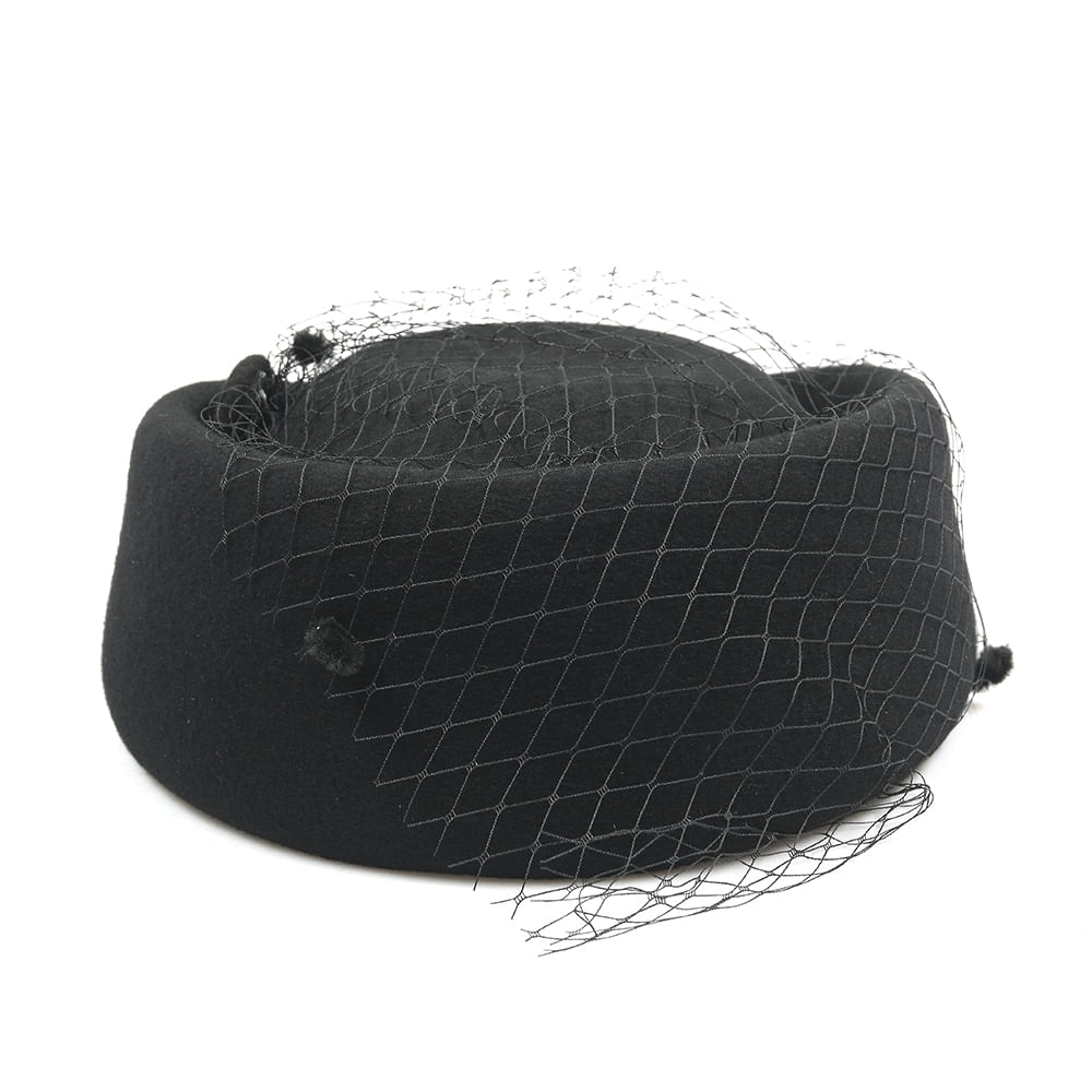 Toca eleganta neagra cu plasa