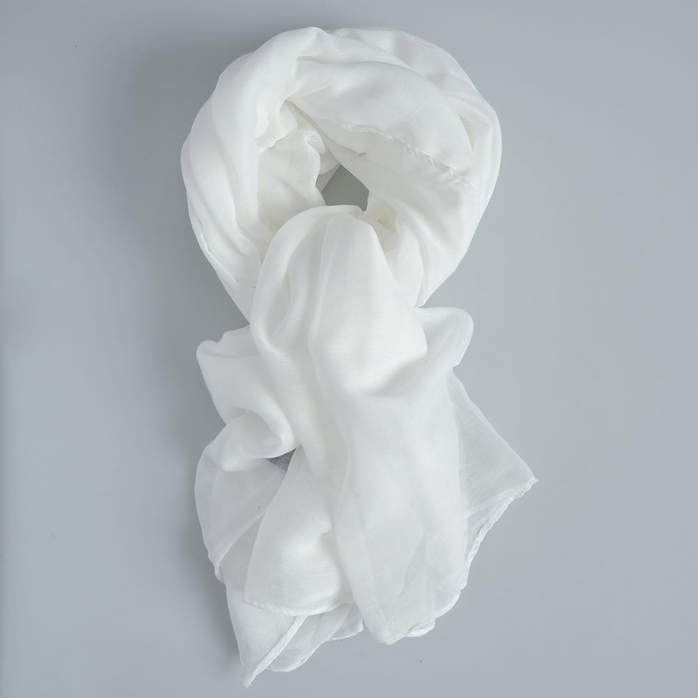 Esarfa alba 80x180 cm