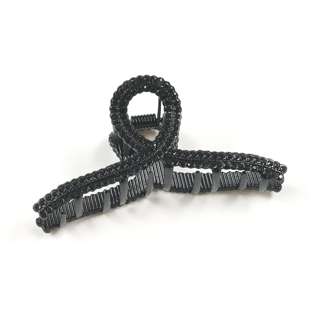 Cleste de par negru cu funda