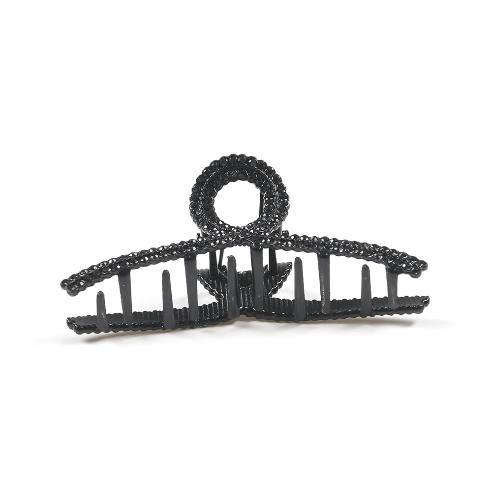 Cleste de par negru cu funda - Imagine 2
