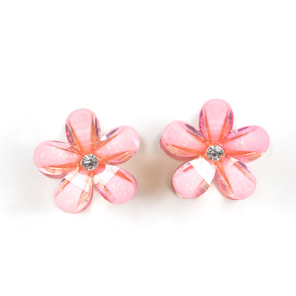 Set 2 clesti de par floare roz