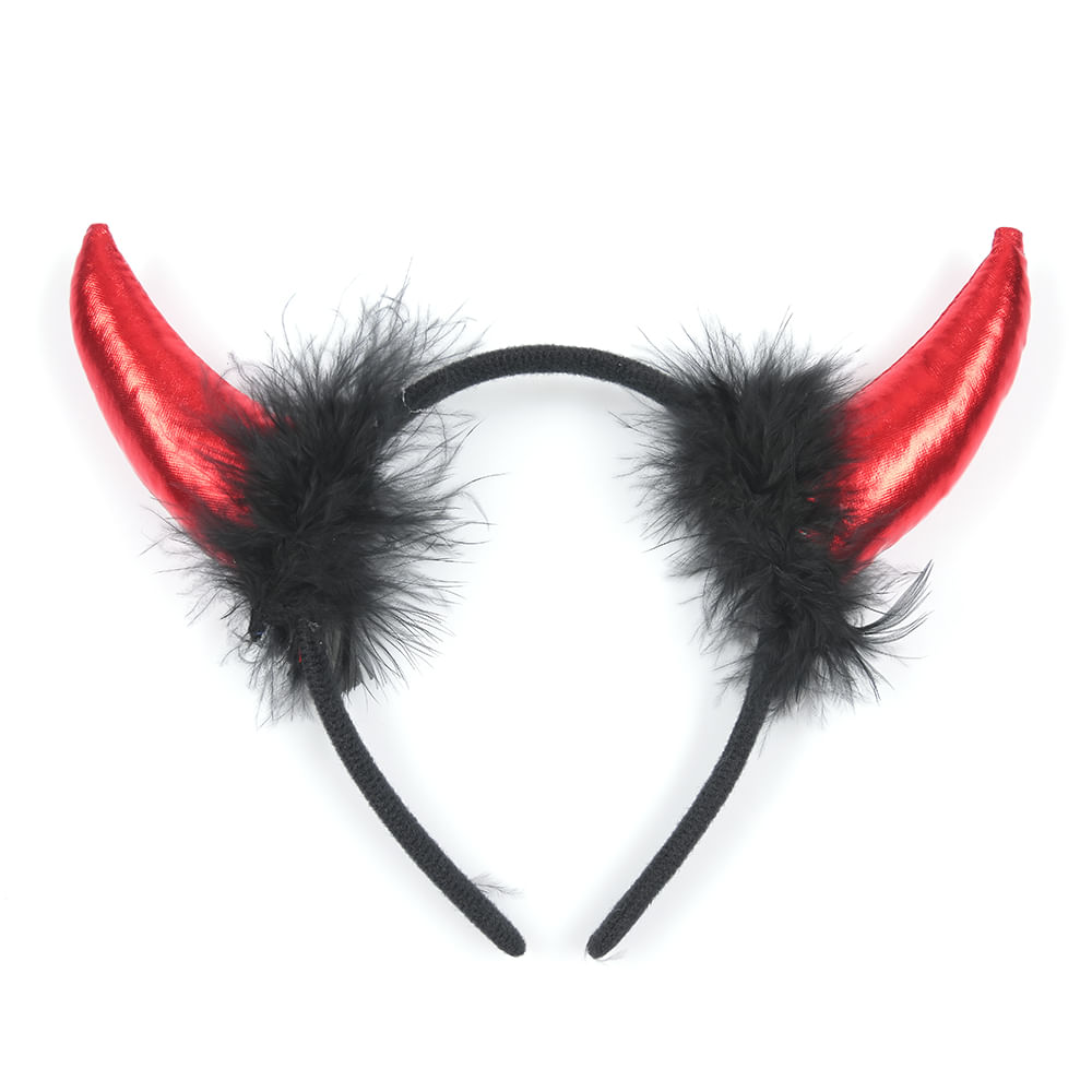 Bentita Halloween cu coarne rosii