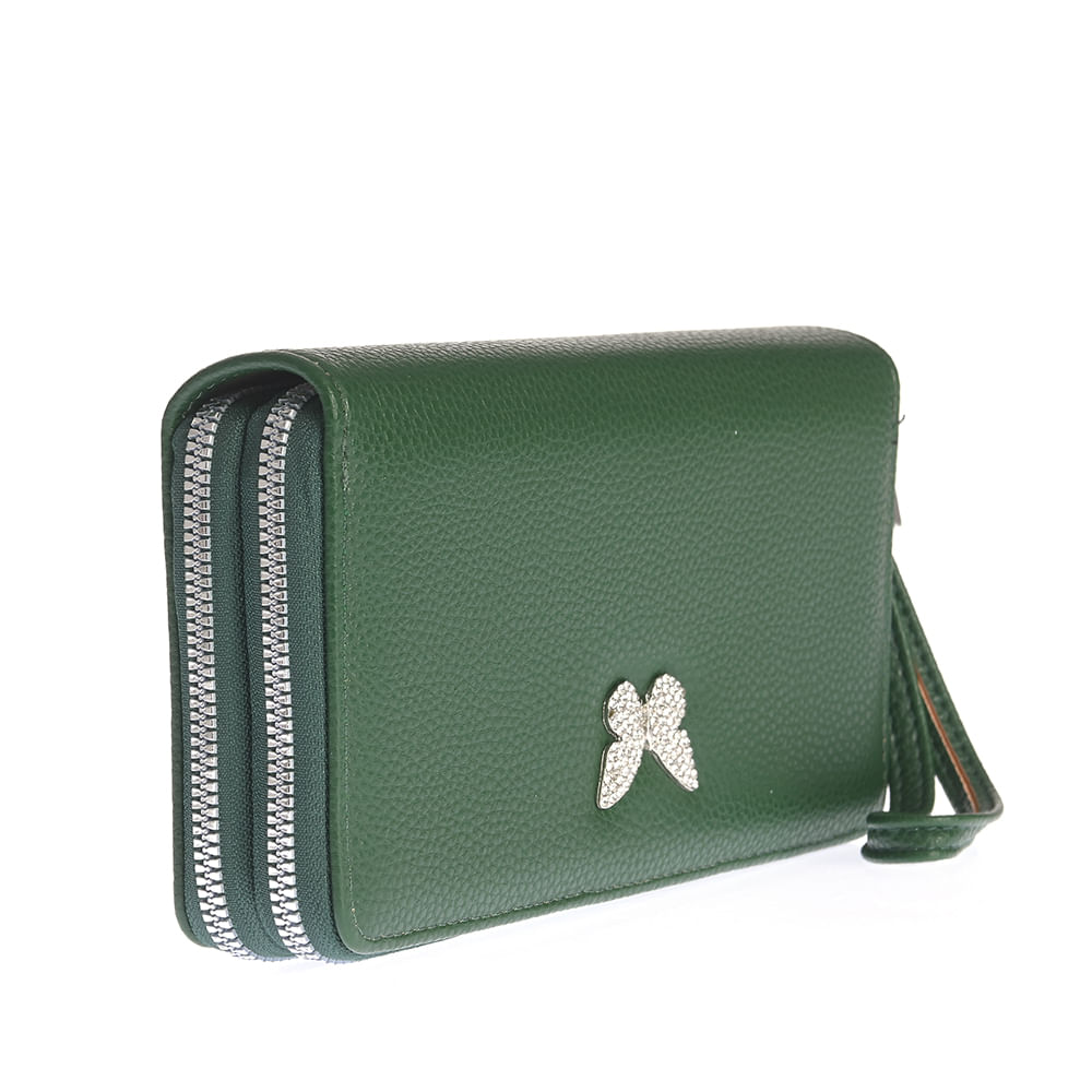 Portofel verde cu fluture - Imagine 2