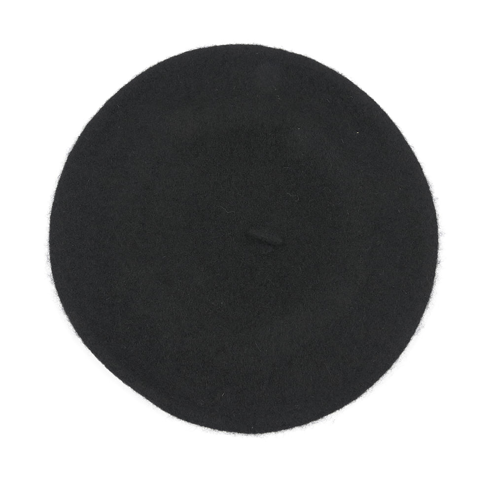 Caciula neagra tip bereta din lana - Imagine 2