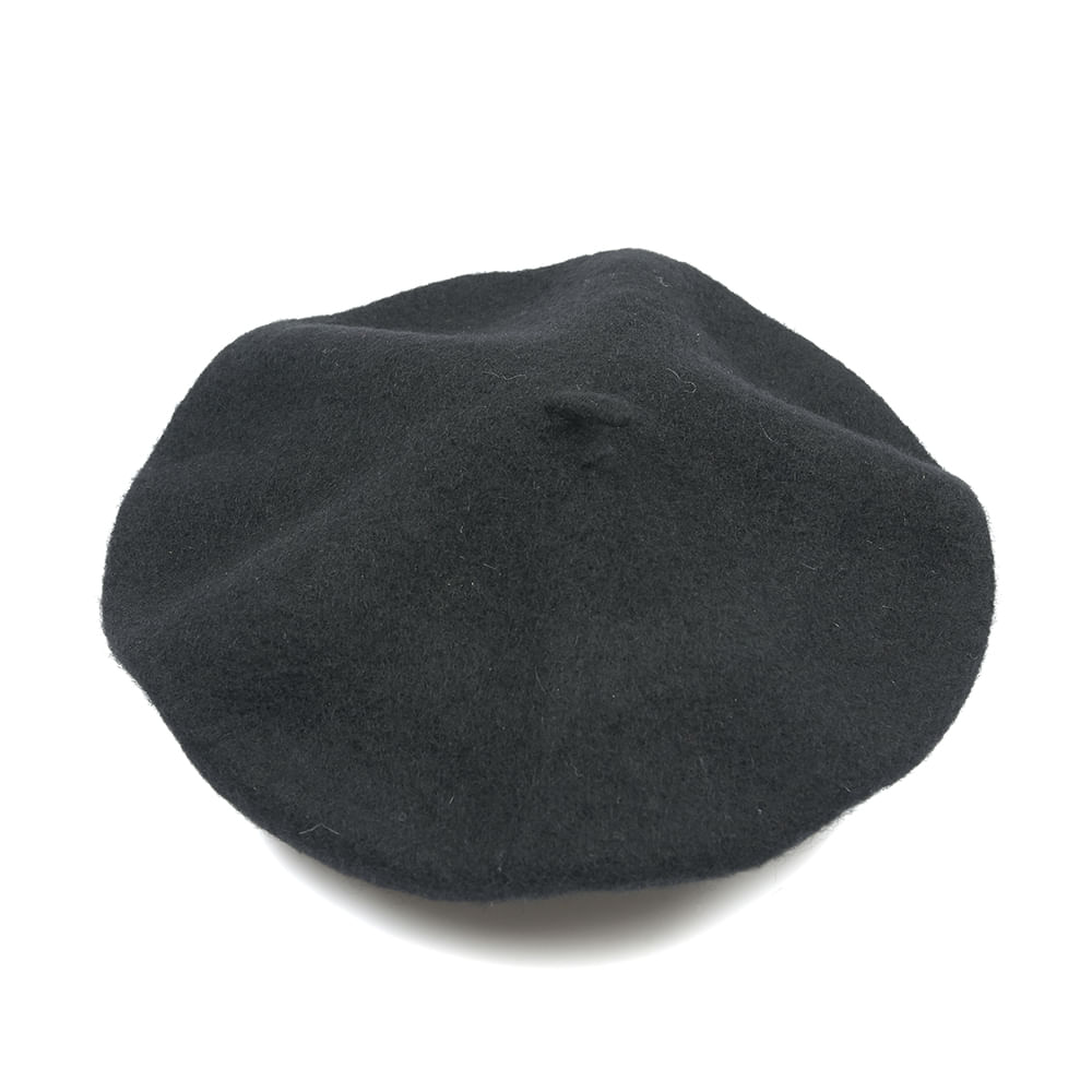 Caciula neagra tip bereta din lana - Imagine 3